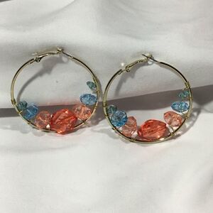 Rock Beaded Hoops (UC3)